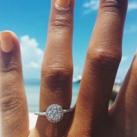 NEW 925 Sterling silver diamond stone ring - Picture 3 of 6